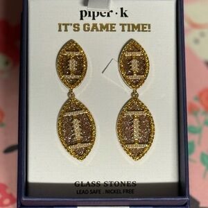 Piper K NIB Football Earrings